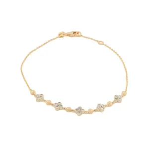 Blossoming Love Diamond Solid Gold Bracelet