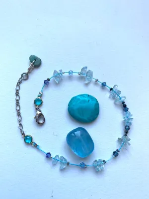 Blue Topaz Bracelet with Turquoise