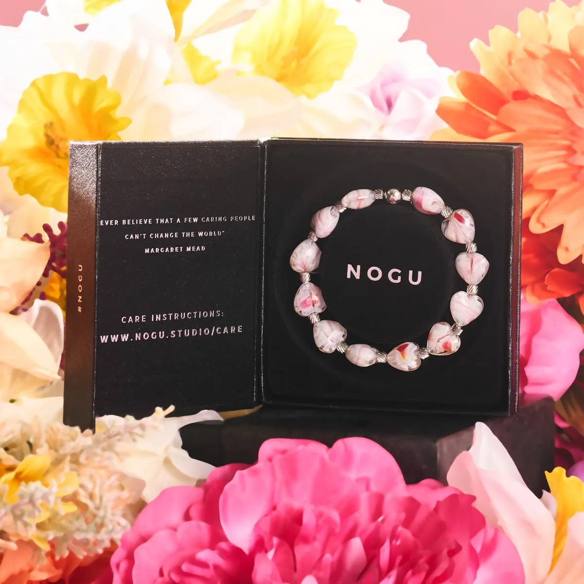 Blushing Breeze | Crystal Heart Bracelet