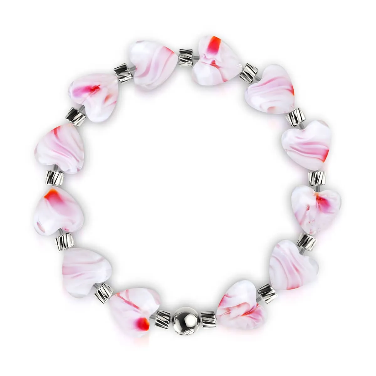 Blushing Breeze | Crystal Heart Bracelet