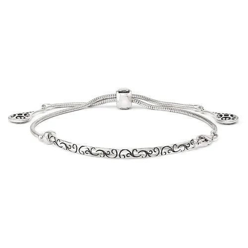 Bolo Bracelet with Filigree Drops