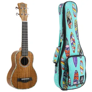 Bondi Ripple Koa Soprano Ukulele - Left Handed
