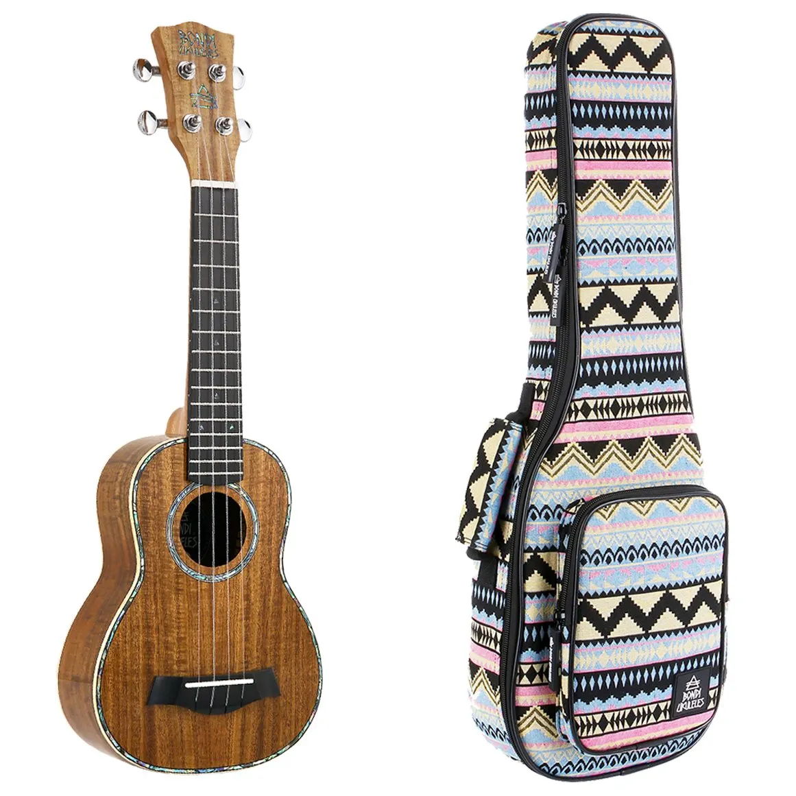 Bondi Ripple Koa Soprano Ukulele - Left Handed
