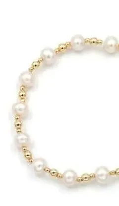 Children's Bracelets:  18k Gold Filled, Freshwater Pearl Bracelets 14cm   Extension. Age 2 - 6 with Gift Box