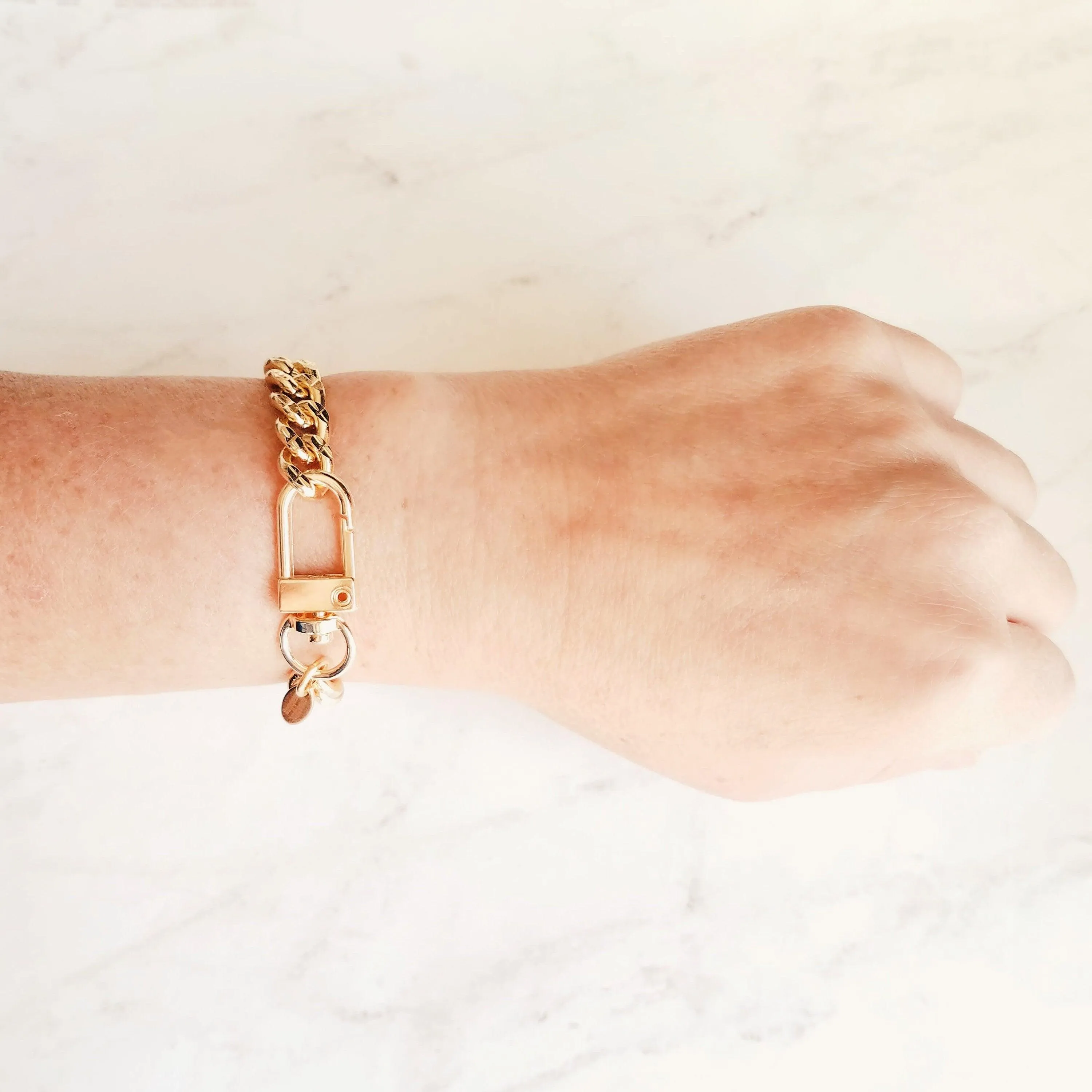 Chunky Gold Chain Bracelet, heavy chain bracelet, heavy gold bracelet, thick chain bracelet, curb chain bracelet gold curb chain Miami Cuban