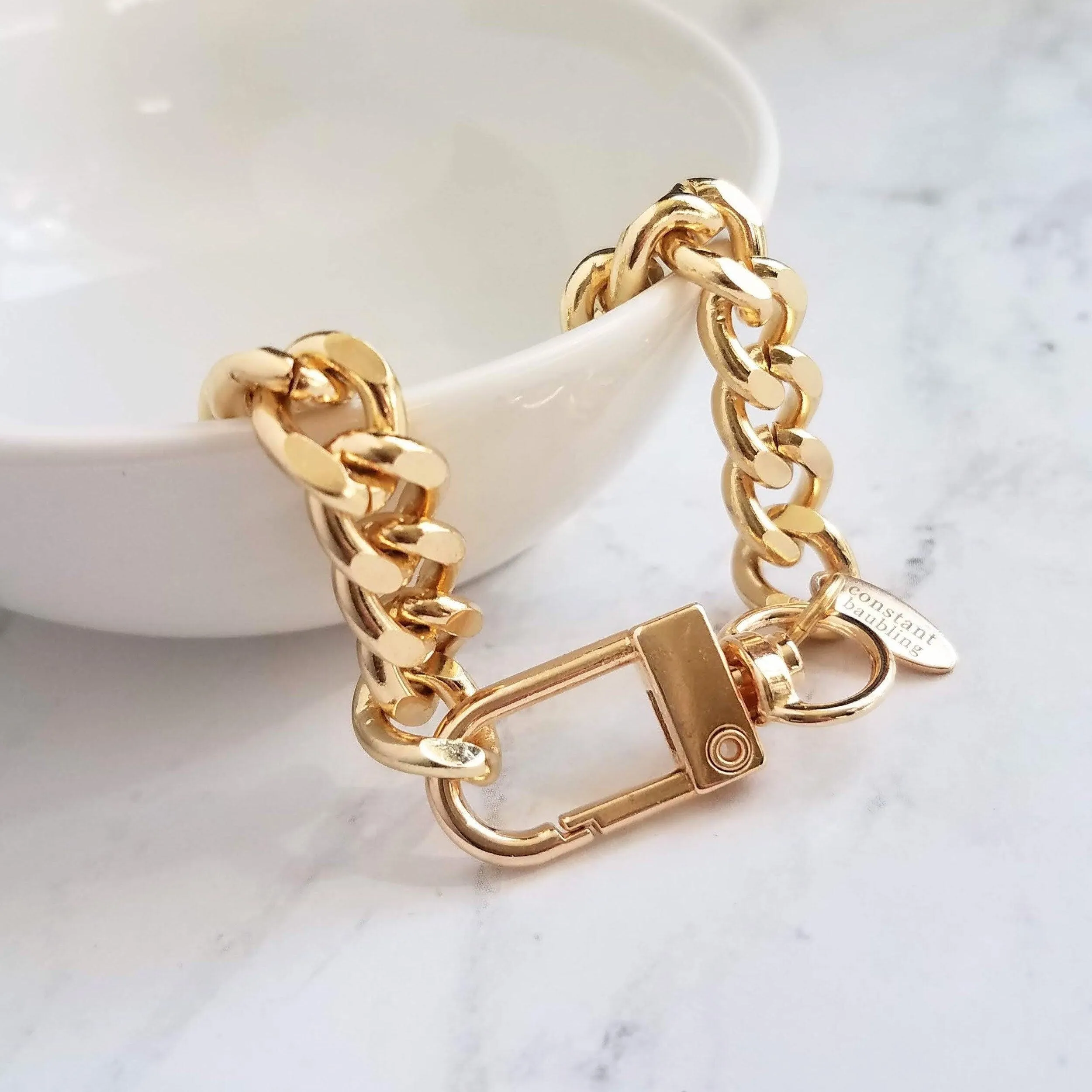 Chunky Gold Chain Bracelet, heavy chain bracelet, heavy gold bracelet, thick chain bracelet, curb chain bracelet gold curb chain Miami Cuban