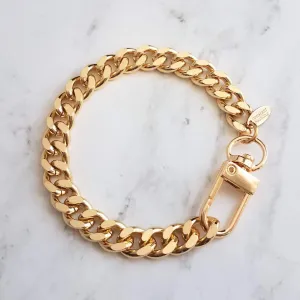 Chunky Gold Chain Bracelet, heavy chain bracelet, heavy gold bracelet, thick chain bracelet, curb chain bracelet gold curb chain Miami Cuban