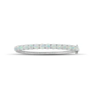 Created Opal Fashion Bangle in Sterling Silver