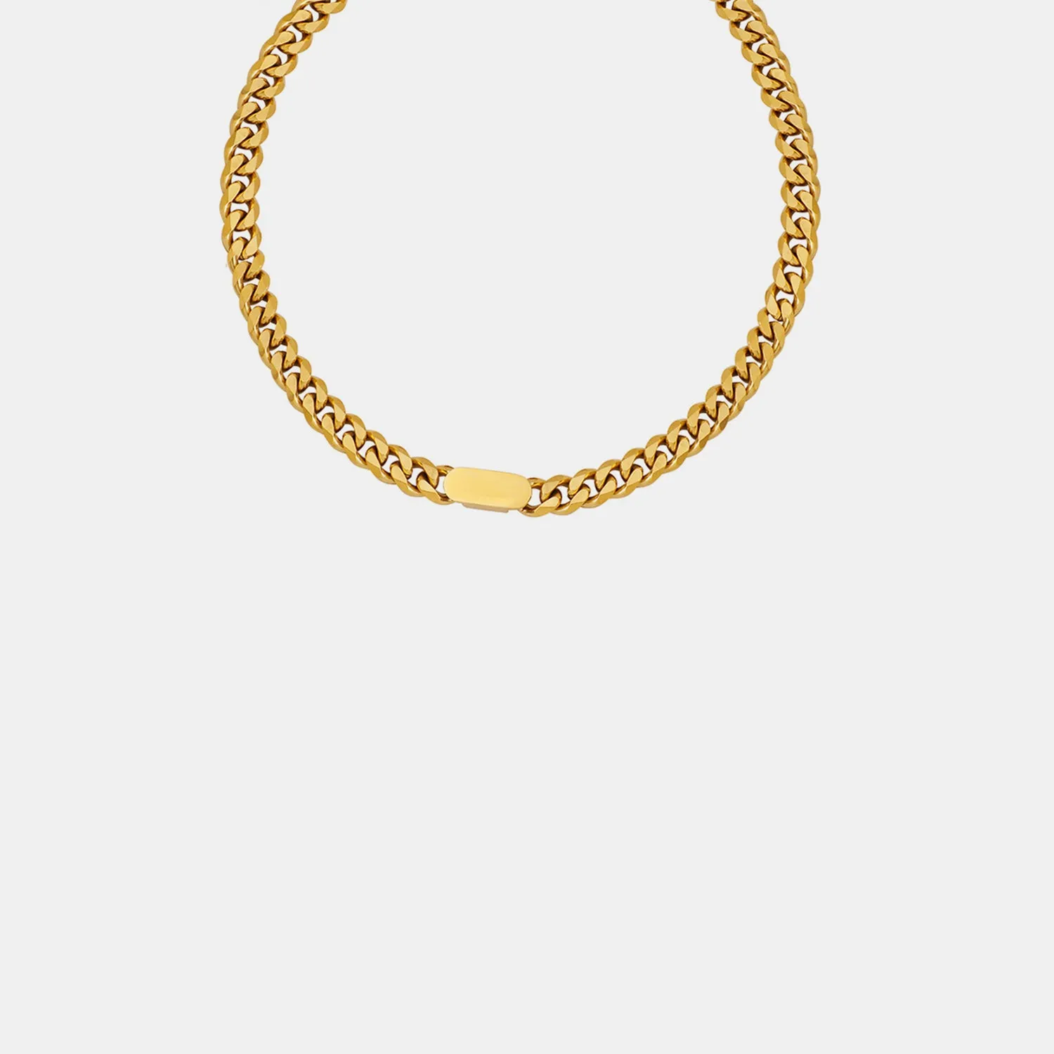 Cuban Luxe Gold Bar Necklace