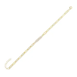 CZ Bar Link Bracelet