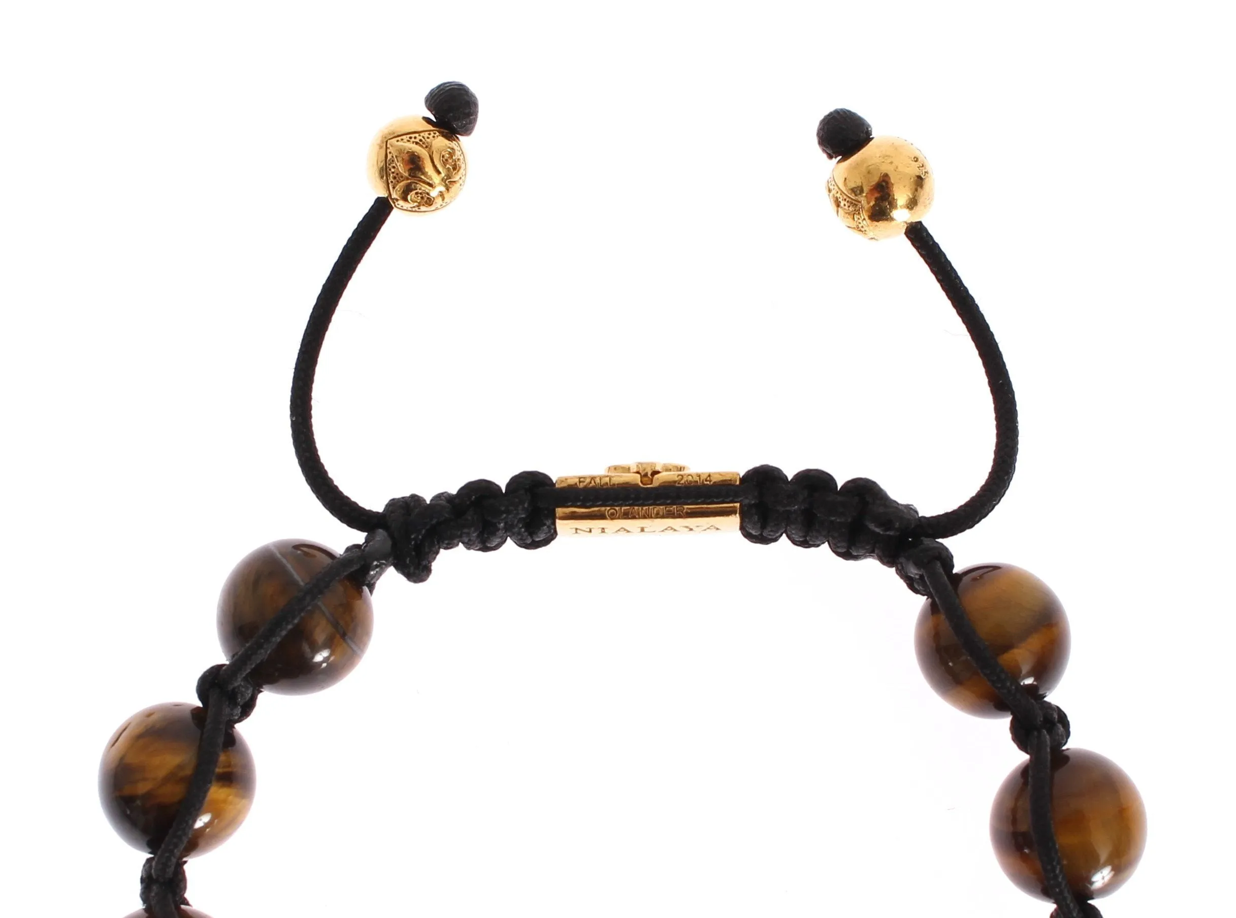 CZ Tiger Eye 18K Gold 925 Silver Bracelet