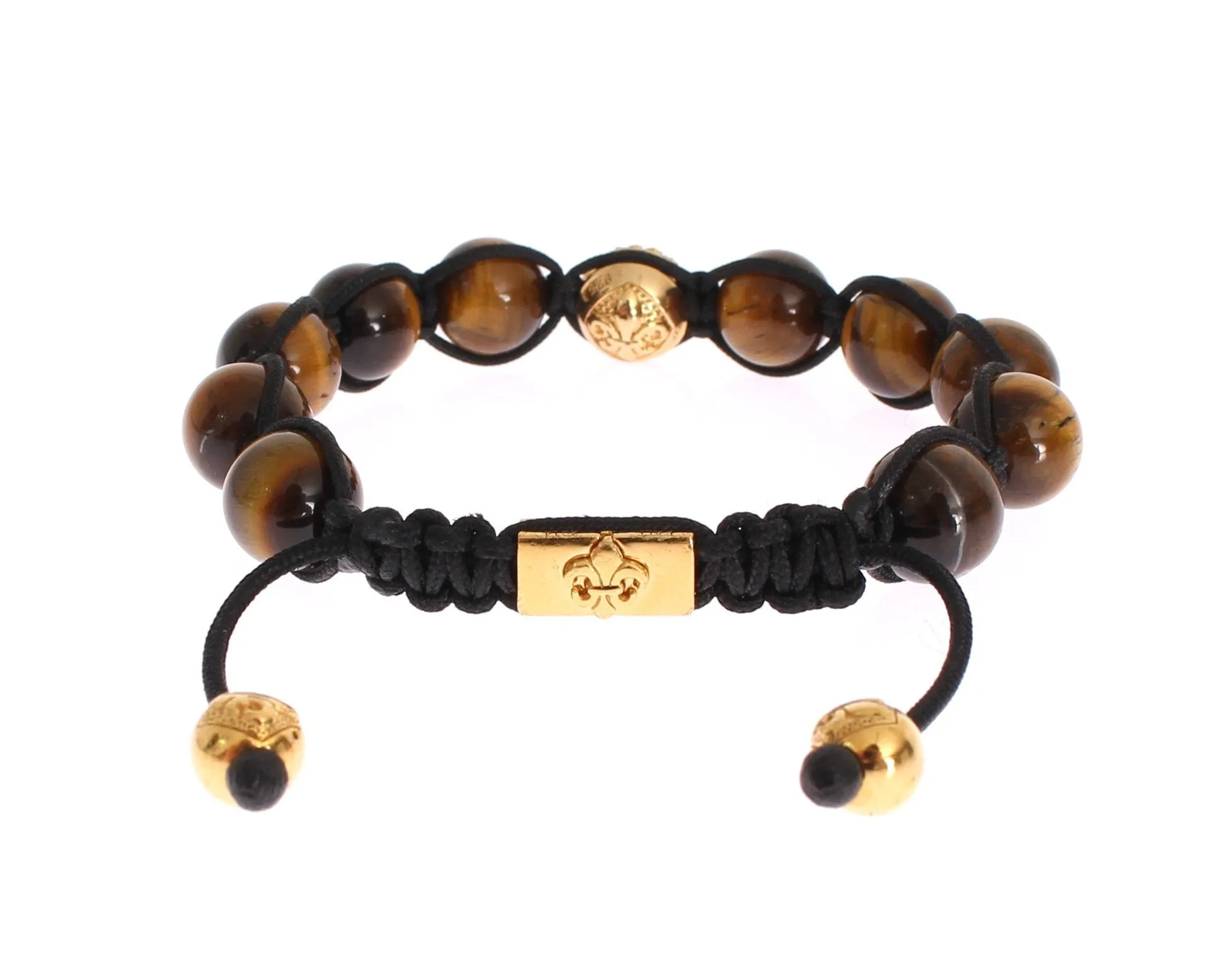 CZ Tiger Eye 18K Gold 925 Silver Bracelet