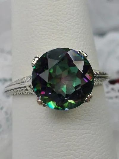 D12, Button Ring, Natural or Simulated Gems, Art Deco 1930's Style Jewelry, Design#D12