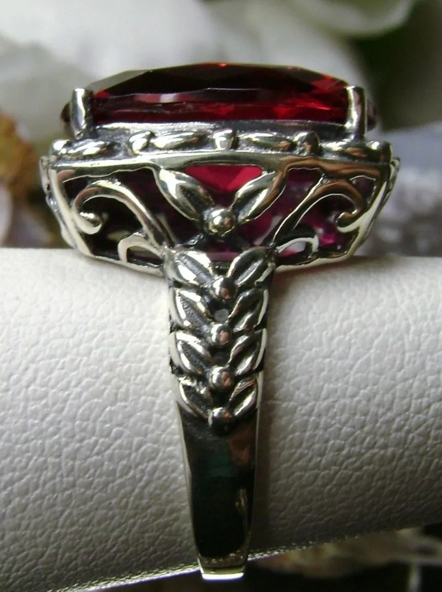 D120, Leaf Accent Ring, Oval Cut Gem, Vintage Style Jewelry, Design#D120