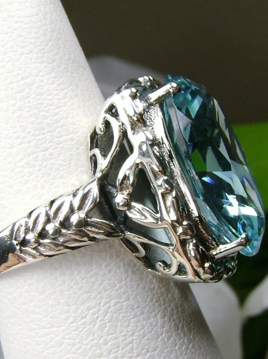 D120, Leaf Accent Ring, Oval Cut Gem, Vintage Style Jewelry, Design#D120
