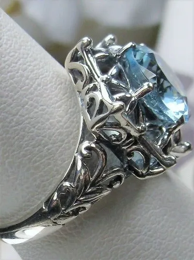 D121 Star Ring, Round Gemstone, Gothic Jewelry Design#D121