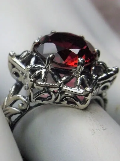 D121 Star Ring, Round Gemstone, Gothic Jewelry Design#D121