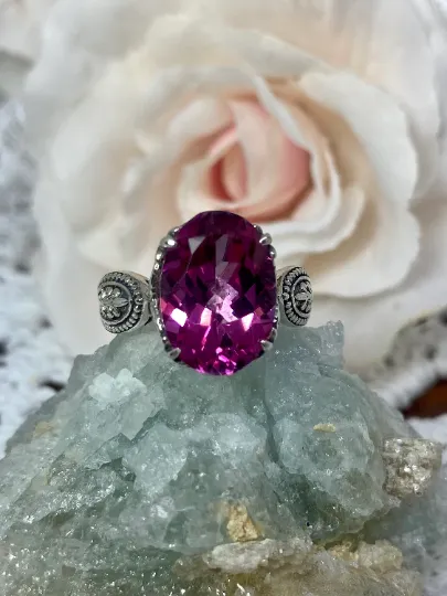 D133, Gothic Ring, Natural, Simulated or CZ Gemstones, Dragon Filigree, Vintage Jewelry Design#D133