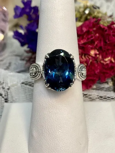 D133, Gothic Ring, Natural, Simulated or CZ Gemstones, Dragon Filigree, Vintage Jewelry Design#D133