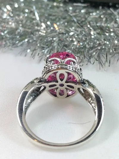 D133, Gothic Ring, Natural, Simulated or CZ Gemstones, Dragon Filigree, Vintage Jewelry Design#D133