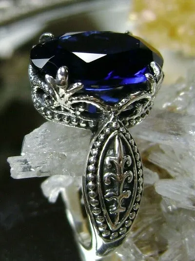 D133, Gothic Ring, Natural, Simulated or CZ Gemstones, Dragon Filigree, Vintage Jewelry Design#D133