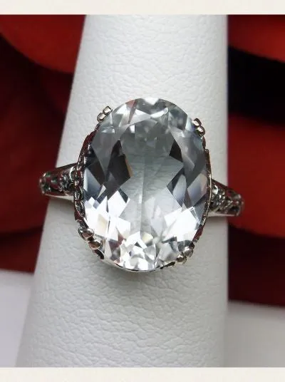 D70, Edward Ring, Simulated or Natural Gemstone, Sterling Silver Edwardian Jewelry Design#D70