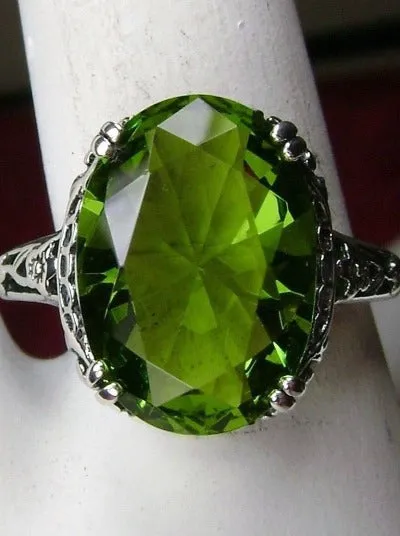 D70, Edward Ring, Simulated or Natural Gemstone, Sterling Silver Edwardian Jewelry Design#D70