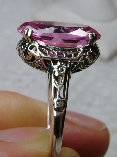 D70, Edward Ring, Simulated or Natural Gemstone, Sterling Silver Edwardian Jewelry Design#D70