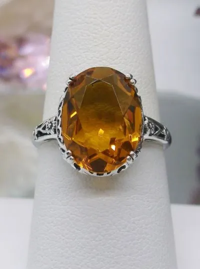 D70, Edward Ring, Simulated or Natural Gemstone, Sterling Silver Edwardian Jewelry Design#D70