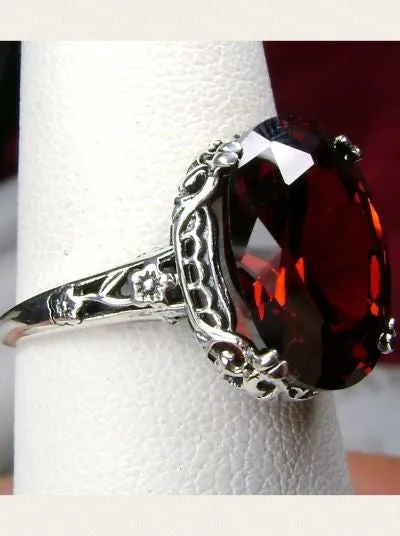 D70, Edward Ring, Simulated or Natural Gemstone, Sterling Silver Edwardian Jewelry Design#D70