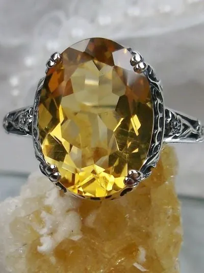D70, Edward Ring, Simulated or Natural Gemstone, Sterling Silver Edwardian Jewelry Design#D70