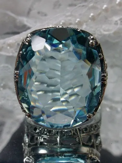 D76, Oval Beast Ring, Simulated or CZ Gem, 24ct Oval Cut Gem, Victorian Jewelry, Design#D76