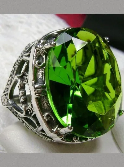 D76, Oval Beast Ring, Simulated or CZ Gem, 24ct Oval Cut Gem, Victorian Jewelry, Design#D76