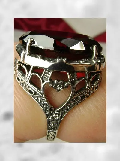 D76, Oval Beast Ring, Simulated or CZ Gem, 24ct Oval Cut Gem, Victorian Jewelry, Design#D76