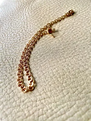 Dainty 18k double-link solid gold bracelet - Avesta, Sweden 1960