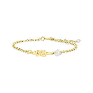David Star Pearls Beads Gold Plated Bracelets
