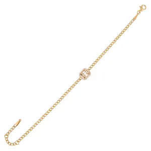 Diamond Illusion Baguette Cuban Bracelet 14K