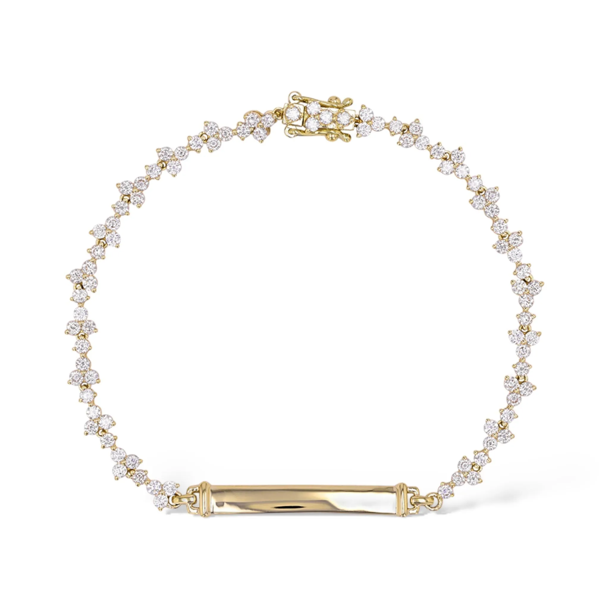 Diamond Trio ID Tennis Bracelet