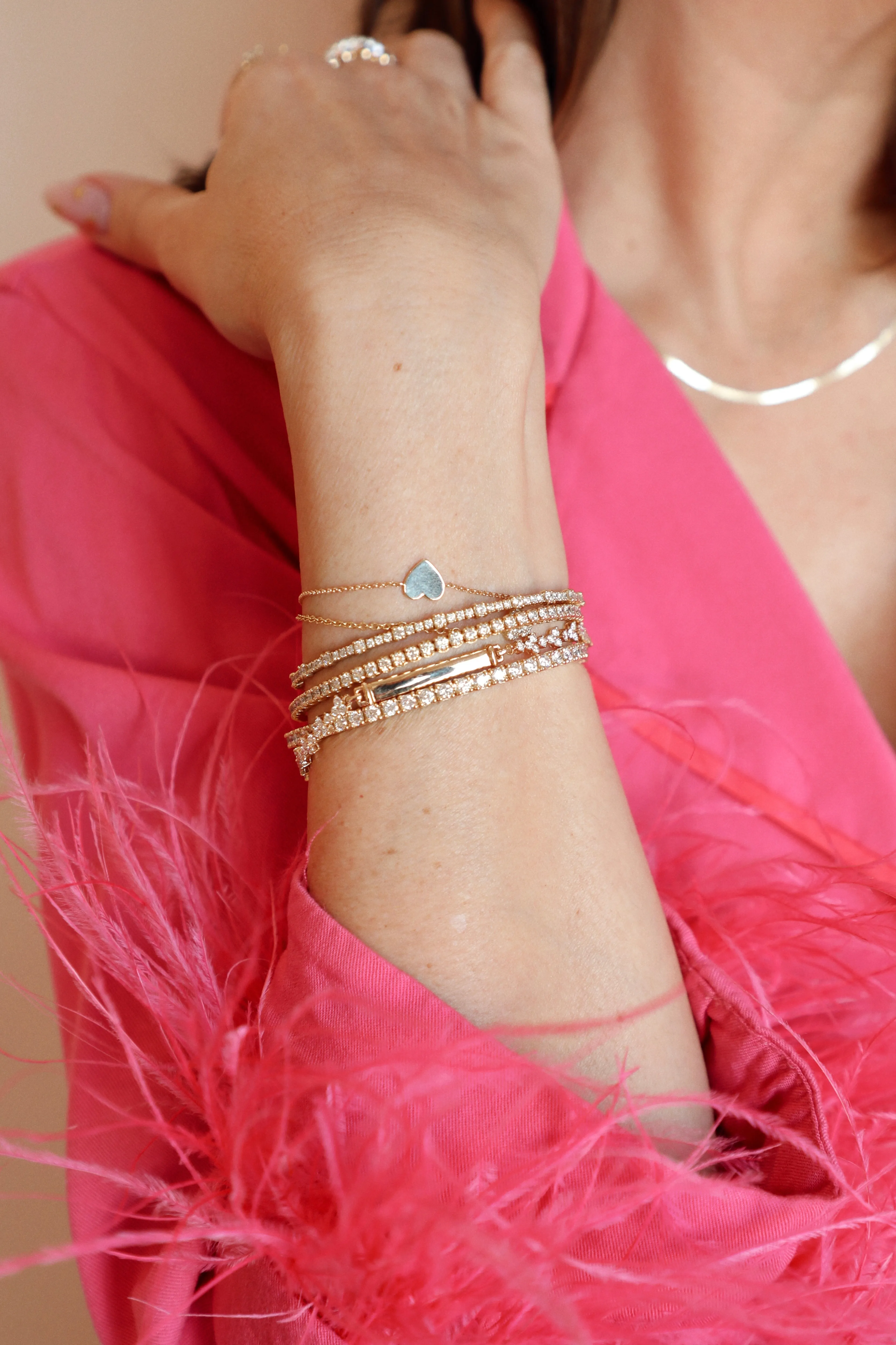 Diamond Trio ID Tennis Bracelet