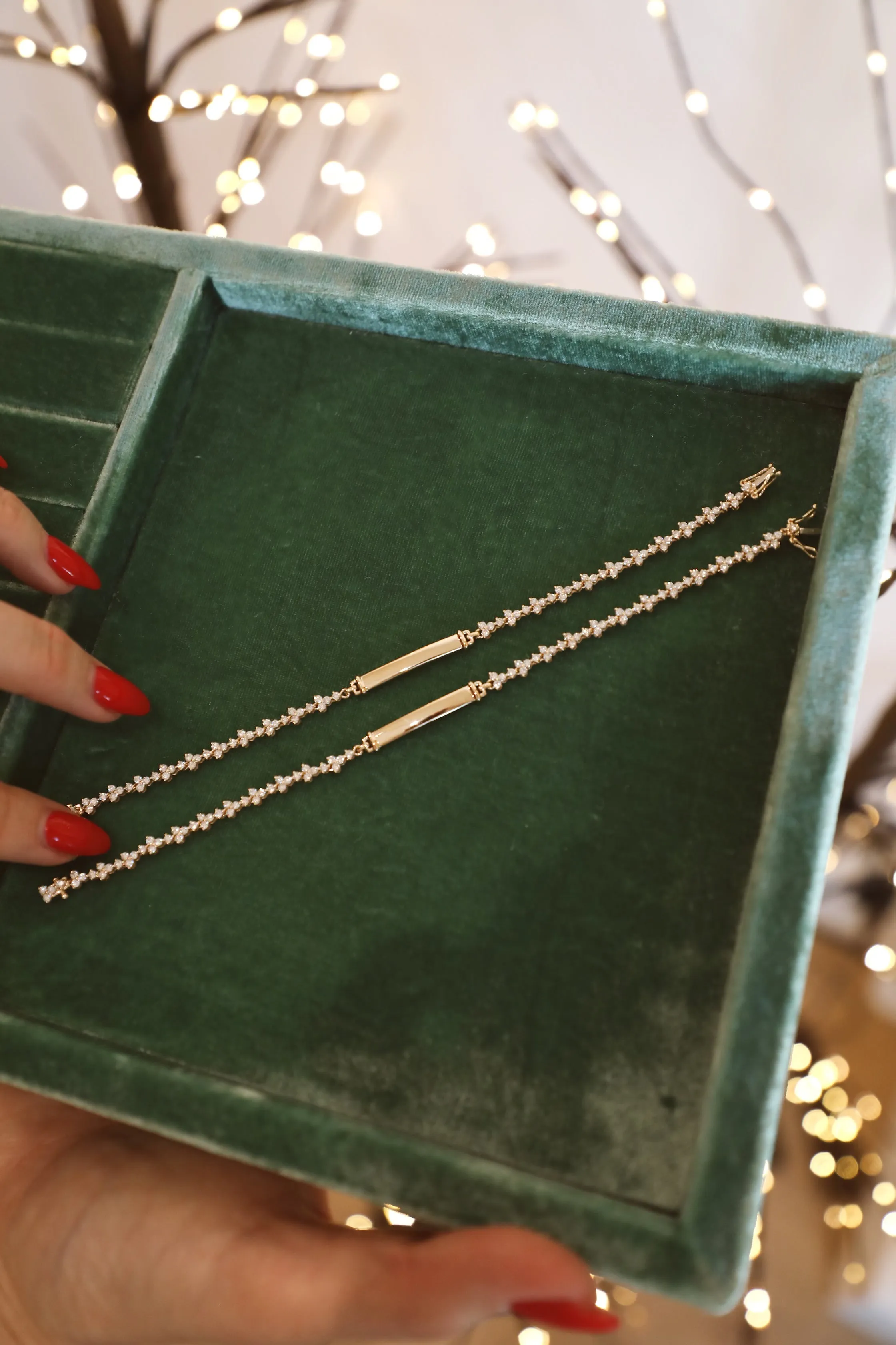 Diamond Trio ID Tennis Bracelet