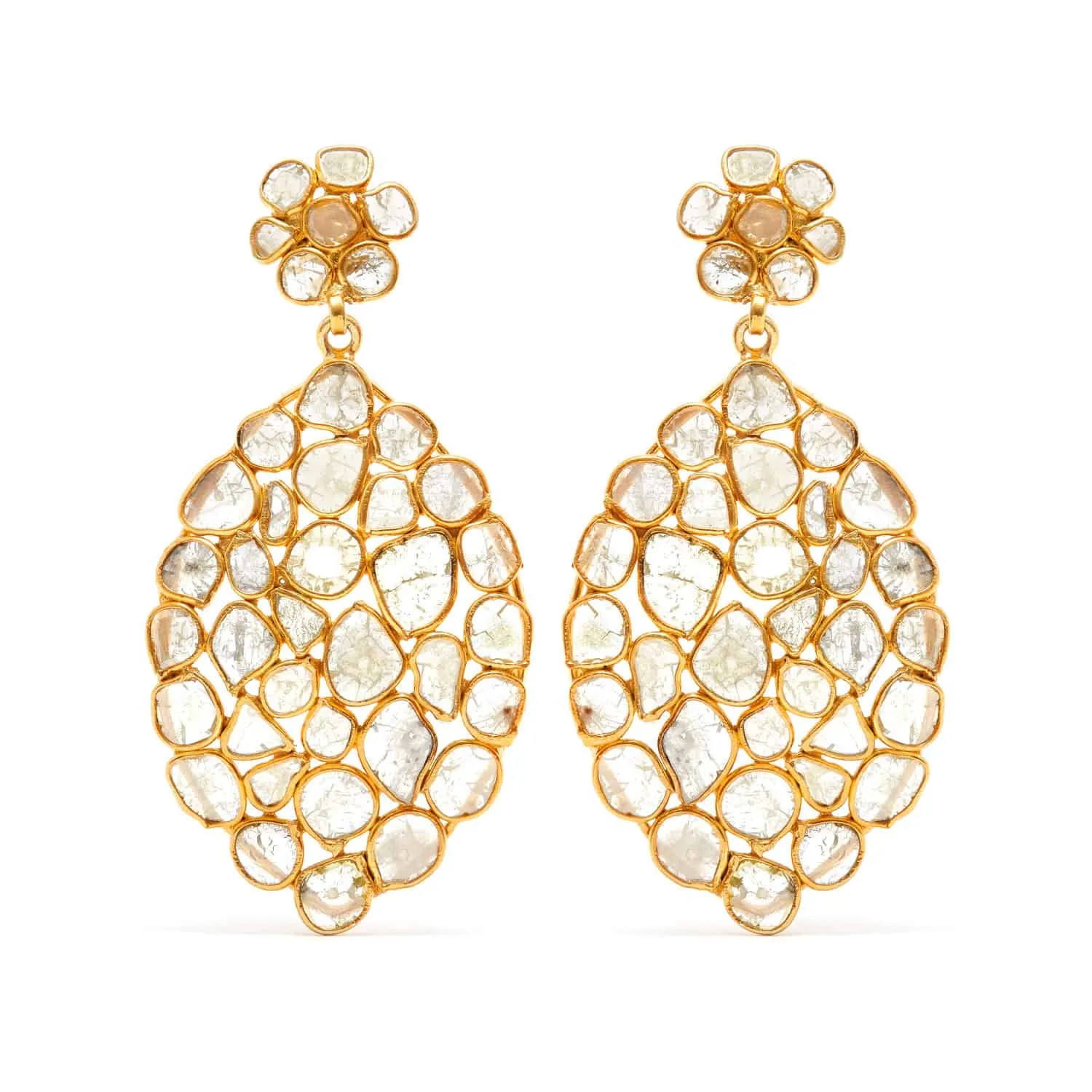 Diaphanous Diamonds Tear Drop Earrings