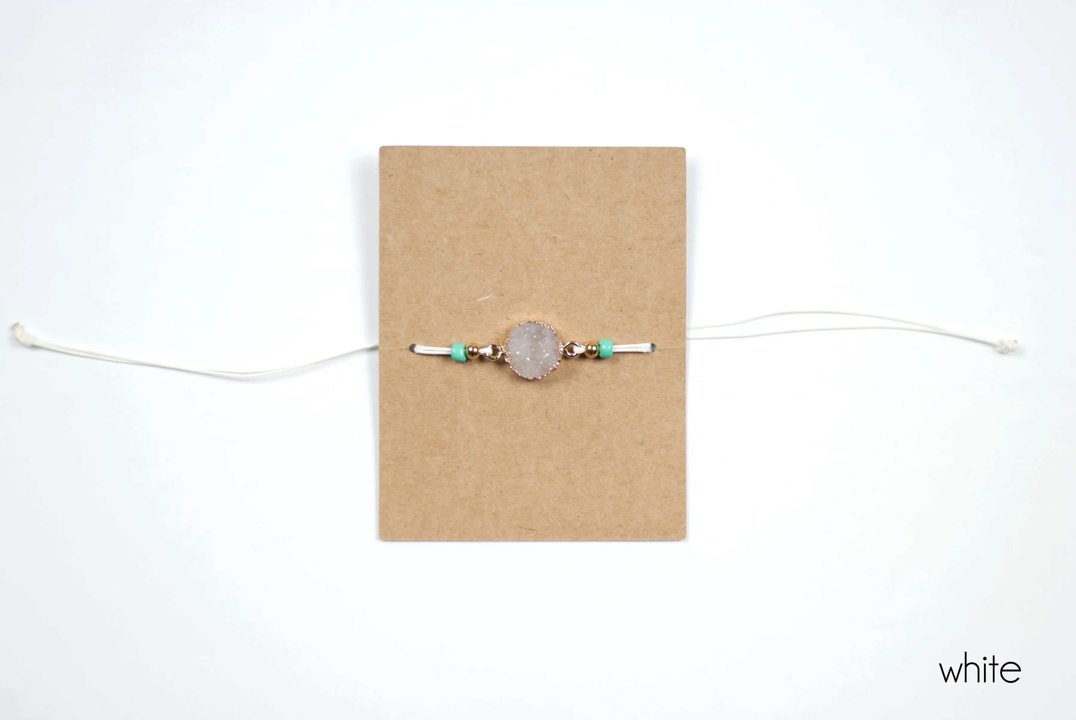 Druzy Wax String Bracelet