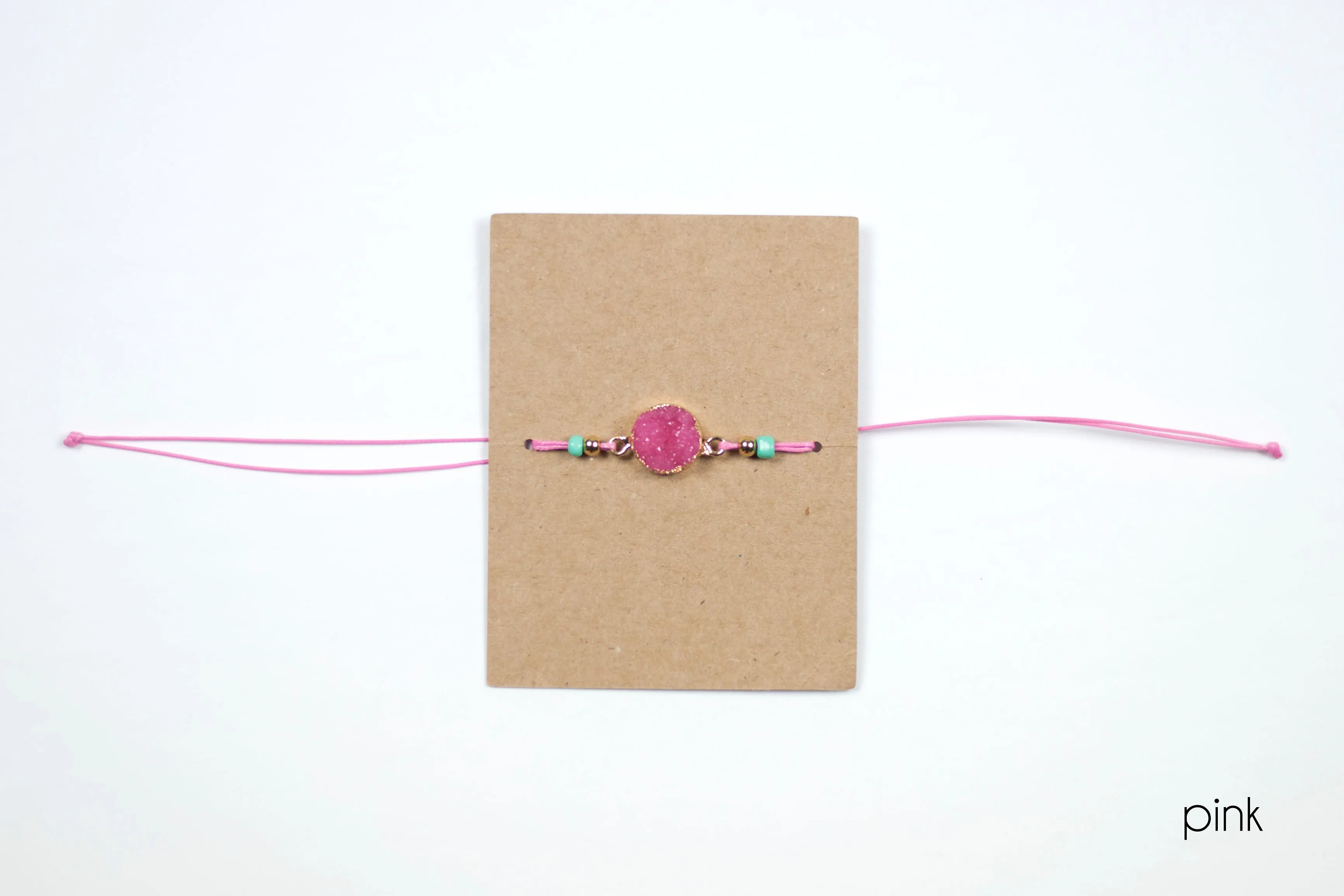 Druzy Wax String Bracelet