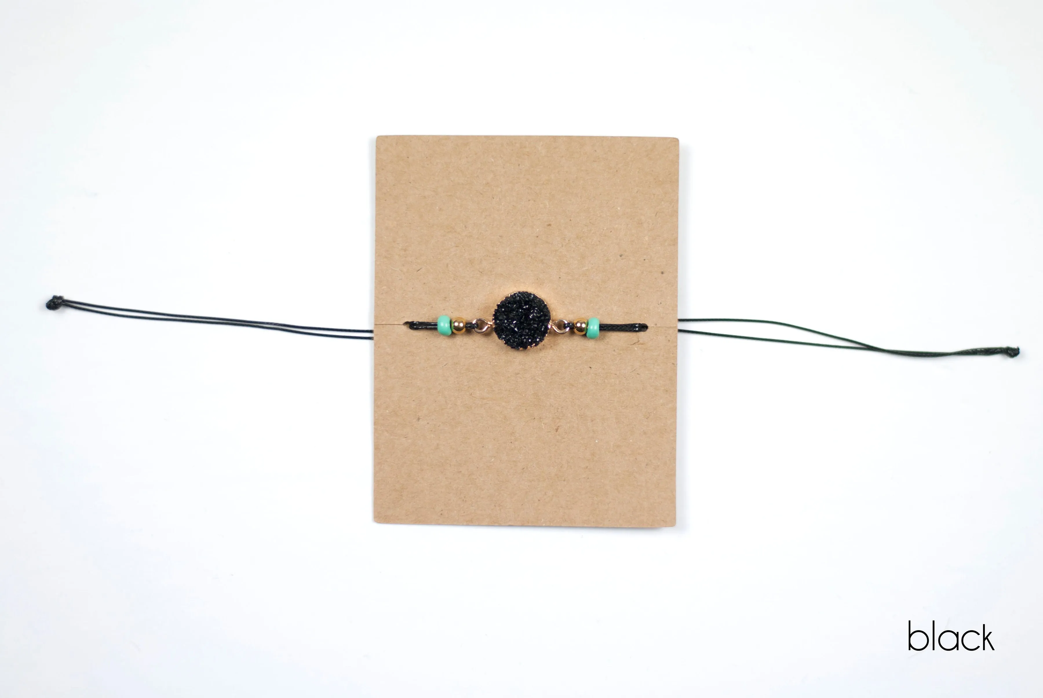 Druzy Wax String Bracelet