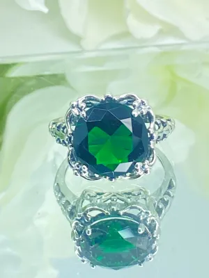 Emerald Ring, Victorian Jewelry #D103
