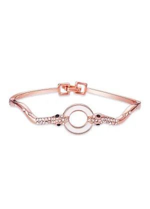 Enameled Ring18K Gold Plated Bangle