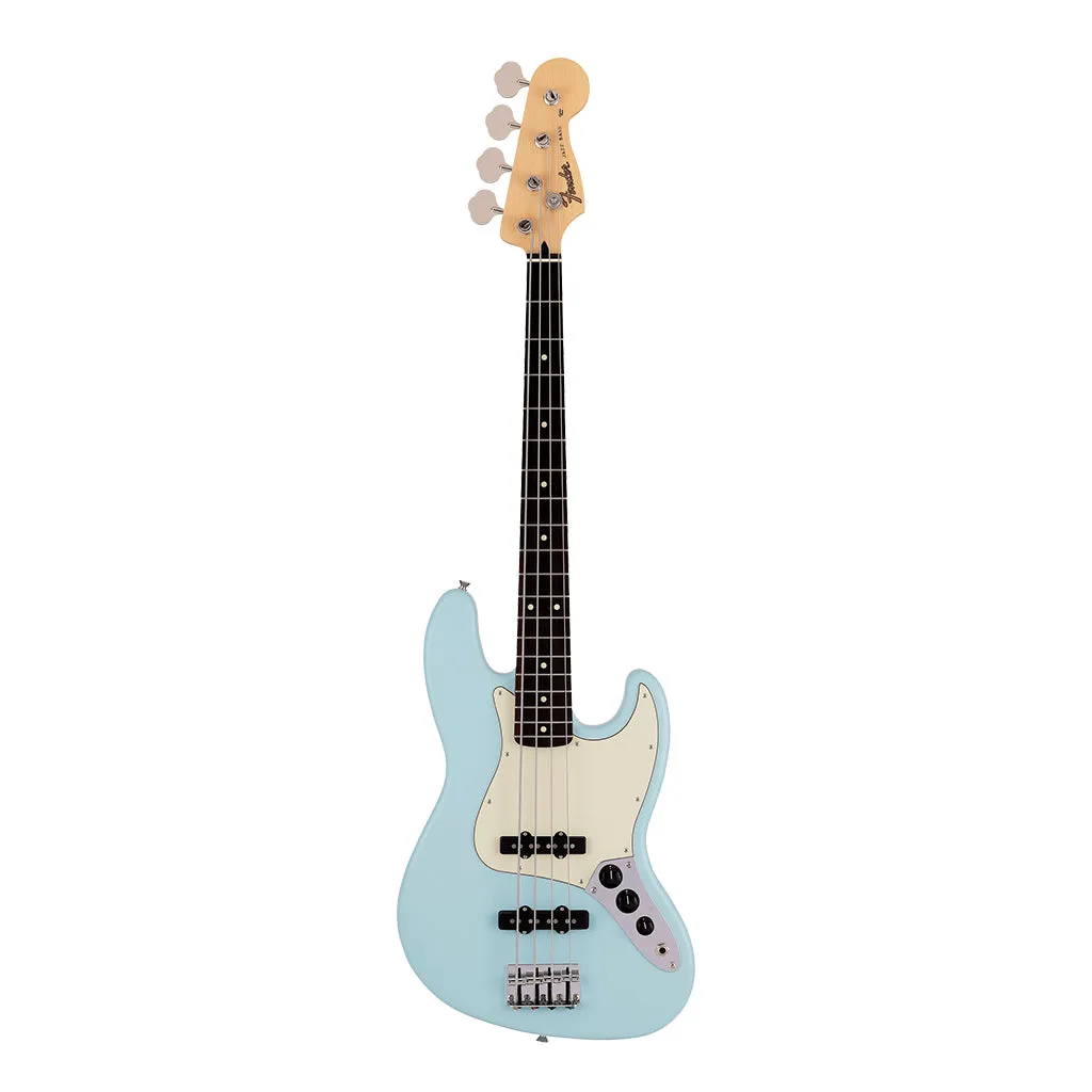 Fender  Made in Japan Junior Collection Jazz Bass®, Rosewood Fingerboard, Satin Daphne Blue