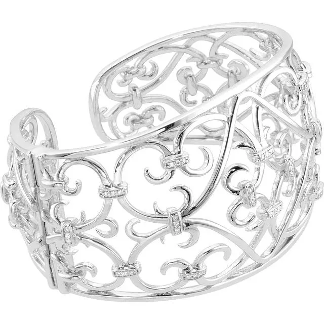 Filigree Scroll Cuff Bracelet