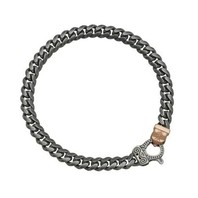 Flaming Tongue Thin Link Bracelet