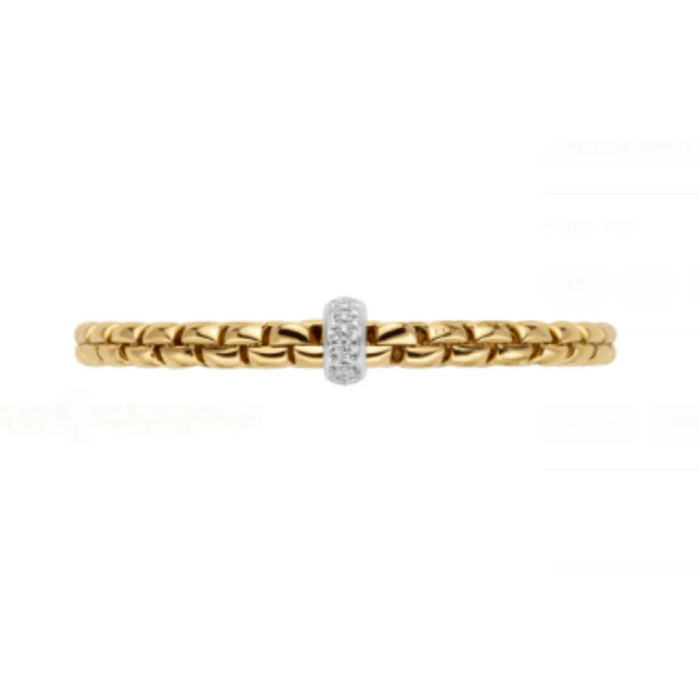 FOPE 18k Yellow Gold Eka Flex'it Bracelet with Diamonds